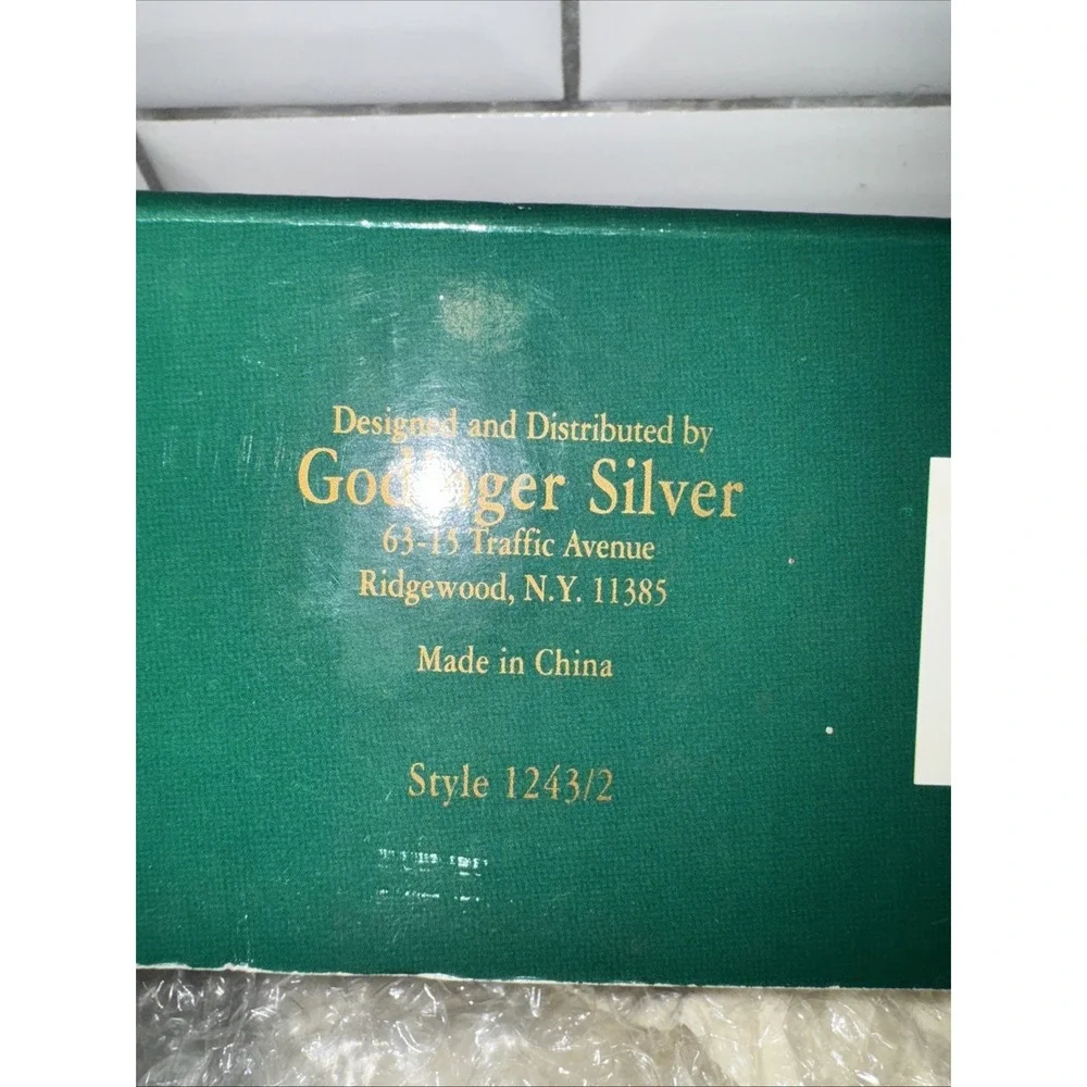 VTG Godinger Shannon Crystal Handle‎ Silver Ply Cake Server Set Newinbox ES006